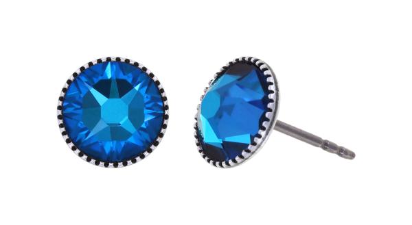 Blau - Black Jack Ohrstecker